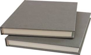 INNAXA Hardbound Diary, (Grey, Pack-2), 120gsm Thick Paper, 80 Sheets/160 Pages A5 Diary Blank 160 Pages