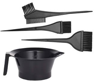 GEUNPA 4 PC Black Hairdye Mixing Bowl