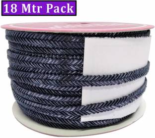 Mezin Mart Flat Dori Lace(17 mtr) For Sarees, Blouse, Dresses, embellishing, Outlining, craftworks Lace Reel (Pack of 1) (DarkGray) Lace Reel