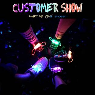 TrustShip ™ Luminous Waterproof LED Shoelaces Fashion Light Sneaker Disco Party Night LED Spot Light