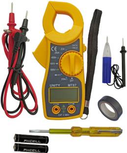 DUMDAAR Mini Digital Clamp Meter Continuity Tester Electric Tester and Electric Tape Digital Multimeter