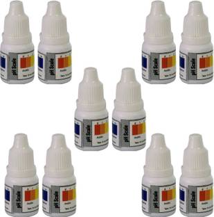 S.I. Enterprises ph Scale Testing Kit Alkaline Level Testing Liquid Bottles by Bio(Set of 10) Ph Test Strip