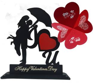 iMPACTGift Happy Valentins day Best gift for Lovely Couple Decorative Showpiece  -  20 cm