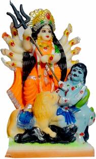 ATUT Maa Durga Murti, Idol, in Medium Size r, UNBREAKABLE-17 cm Decorative Showpiece  -  17 cm