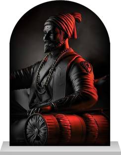AUTOEASY Chhatrapati Shivaji Maharaj idol for Car Dashboard home Pooja Office Study Table डेकोरेटिव शोपीस  -  8 cm