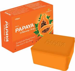 MORVIN INDIA Papaya Skin Whitening With Natural Ingredients Soap ( 5 x 75 g )