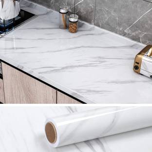 COSKIRA 60 cm Marble Wallpaper Self Adhesive Paper Waterproof Decorative Self Adhesive Sticker