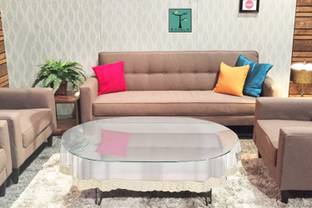 The Furnishing Tree PVC 2 Seater Self Design Table Cover