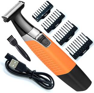 KEM EY Waterproof Beard Moustache Trimmer Hair Clipper Razor 0mm to 6mm 019 Fully Waterproof Trimmer 120 min  Runtime 4 Length Settings
