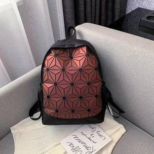 WANQLYN Multifunction Geometry Plain Book Bags For High School Waterproof Backpack
