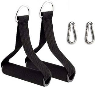 Black Mountain 2Pcs Exercise Handle Cable Machine Attachment Resistance Band Handle With S Lock Multi-training Bar