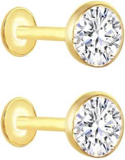 Paridhi Cubic Zirconia Gold-plated Plated Brass Nose Stud Set