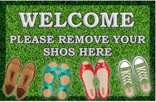 surmul 45.72 cm New Best Home Poster Welcome Please Remove Your Shos Here Self Adhesive Sticker