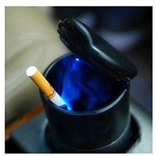 Motofier Black Plastic Ashtray