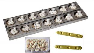 Jayam Traditional Silver Box Pallankuzhi with shells and Box Dayakattai Pachikalu Pasa Educational Board Games