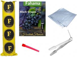 FAHAMA MAGIC COIL BLACK GRAPES FLAVOR CHIMTA FOIL PAPER MOUTH TIP COMBO BLACK GRAPES Hookah Flavor