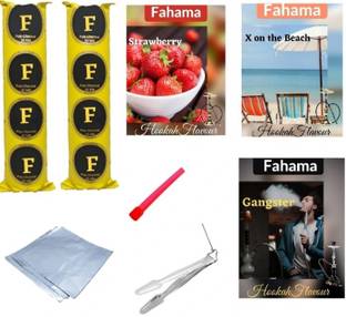 FAHAMA MAGIC COIL GANGSTER STRAWBERRY X BEACH FLAVOR CHIMTA FOIL MOUTH TIP COMBO GANGSTER, X ON THE BEACH, STRAWBERRY Hookah Flavor