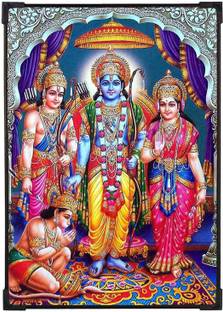 FURNATO Home Decor | UV Coated MDF Board Shri Ram Picture Painting Digital Reprint 17 inch x 12 inch Painting