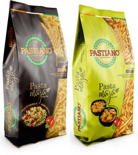 PASTIANO MAJA FUSILLI AND PENNE PASTA- 500 GMS EACH- (PACK OF 2)- Fusilli, Penne Pasta