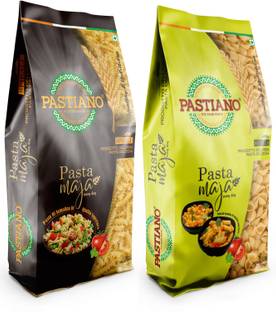 PASTIANO MAJA FUSILLI AND SHELLS PASTA- 500 GMS EACH- PACK OF 2 Fusilli, Shell Pasta