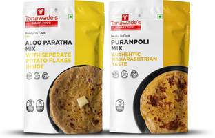 Tanawade's SMART FOOD TSF Aloo Paratha, Puran Poli Mix, Ready to Cook, Pack of 2 400 g