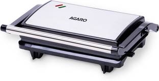 AGARO Deluxe 750 Watts Sandwich/Panini Maker With Non-Stick Grill Plates, Grill
