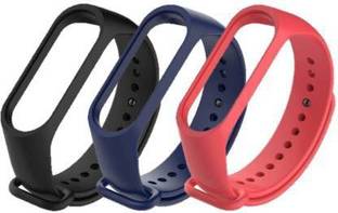 Asotai New Combo pack 3 of Silicone Straps for models Mi Band 4 and Mi Band 3 Smart Band Strap
