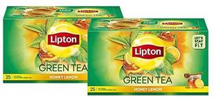 Lipton GREEN TEA HONEY LEMON 25 BAGS X 2 50 P.C.S Honey, Lemon Green Tea Bags Box
