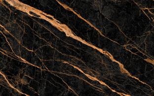 Lycus 200 cm 2 M Golden Liner Black Marble Wall Paper Self Adhesive Sticker