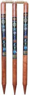 Hyper Premium 3 Wooden Stumps & 2 Bails (Brown)