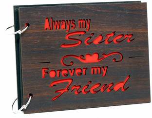shashank elegent wooden sister my friend designer scrapbook for gift to sister Album