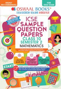 ICSE Sample Question Papers Class 10, Semester 2, Mathematics Book (For 2022 Exam)