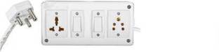 SAGEPL Polycarbonate Safe-Ex 2 Socket 1 Switch 6 Ampere 14 Meter Wire 6 A Three Pin Socket