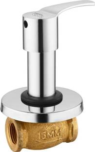 Spazio Topaz Chrome Brass 15 MM (1/2 Inch) Concealed Stop Cock With Flange, Pack Of 1 Stop Cock Faucet