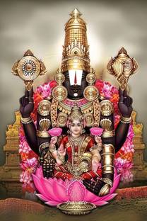 wallpics 60.96 cm God Tirupati Balaji hindu Religious Vinyl Sticker for home décor Self Adhesive Sticker