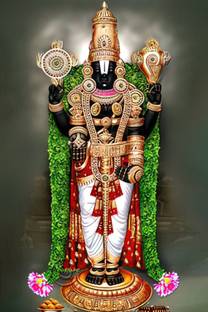 God Tirupati Balaji Lord Venkateswara swamy hindu Religious Vinyl Sticker for home décor Fine Art Print