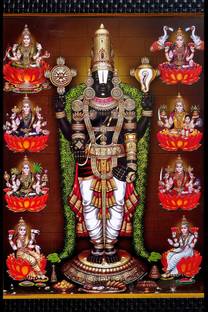 wallpics 50.8 cm God Tirupati Balaji hindu Religious Vinyl Sticker Self Adhesive Sticker