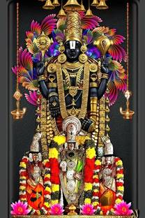 wallpics 60.96 cm God Tirupati Balaji hindu Religious Vinyl Sticker for home décor Self Adhesive Sticker