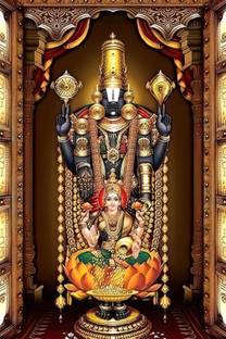 wallpics 60.96 cm God Tirupati Balaji hindu Religious Vinyl Sticker Self Adhesive Sticker