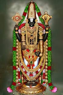 God Tirupati Balaji Lord Venkateswara swamy hindu Religious Vinyl Sticker for home décor Fine Art Print
