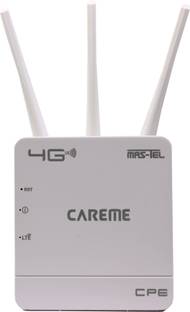CareME 300Mbps 4G Ultra Speed External Triple Antenna Wireless 4G LTE, 4G Router 2.4 GHz, 5 GHz 300 Mbps Wifi Speed Dual Band External Antenna MiFi (Sim Based)