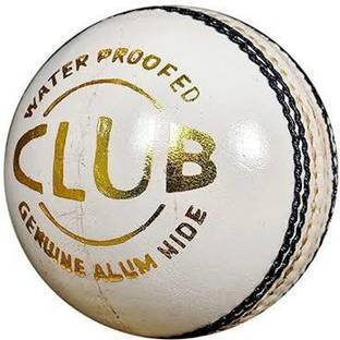 NICOLAS White Club Cricket Leather Ball