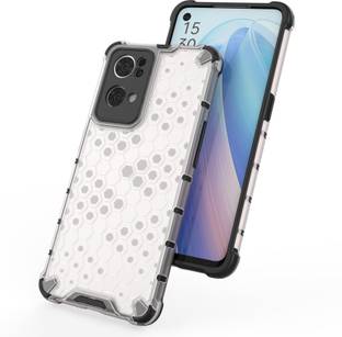 Accessories Kart Back Cover for Oppo Reno 7 Pro 5G Edge to Edge Boom Honeycomb Transparent case