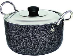 vinayjain Aluminium stock pot -induction base and tope with lid (4.5 liter) Induction Bottom Cookware Set