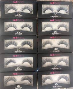 Glamezone Black Natural 3D Thick Long Eye- Lashes(Pack of 5)