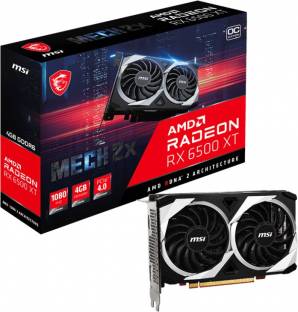 Add to Compare MSI AMD Radeon Radeon RX 6500 XT MECH 2X 4G OC 4 GB GDDR6 Graphics Card 4.1125 Ratings & 29 Reviews 2825 MHzClock Speed Chipset: AMD Radeon BUS Standard: PCI Express 4.0 x4 Graphics Engine: Radeon RX 6500 XT Memory Interface 64 bit 3 year manufacturer warranty ₹21,999 ₹37,000 40% off Free delivery by Today No Cost EMI from ₹2,445/month