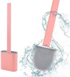 Gadgetspoint SILICONE TOILET BRUSH FOR CLEANING, TOILET BRUSH WITH HOLDER STAND Cleaning Brush, Toilet Brush
