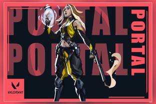 Portal X Valorant Fanart Valorant Video Game Matte Finish Poster Paper Print