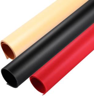 Royalkart PVC Photography Backdrop Background, 70 cm x 140 cm, red black yellow Reflector