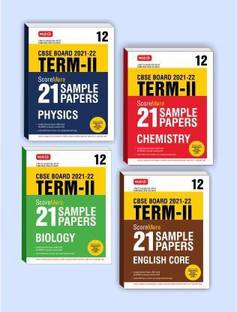 MTG Score More 21 Sample Papers Term 2, Class 12 Based On Latest Sample Paper, Blueprint And Marking Scheme Released By CBSE Exam 2022 (Set Of 4 Books) - Physics, Chemistry, Biology & English